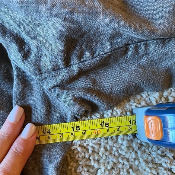 Isabel Benenato Women’s Jacket Size 40 Olive Green Linen Flax Moto Jacket Crop - Picture 5 of 7